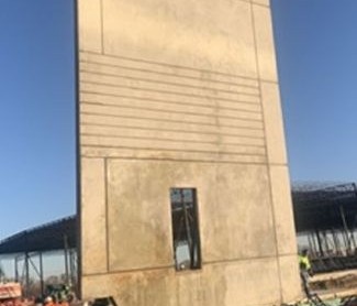 Tilt-wall concrete construction project