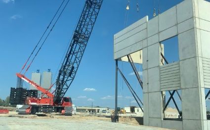 Tilt-wall concrete construction project